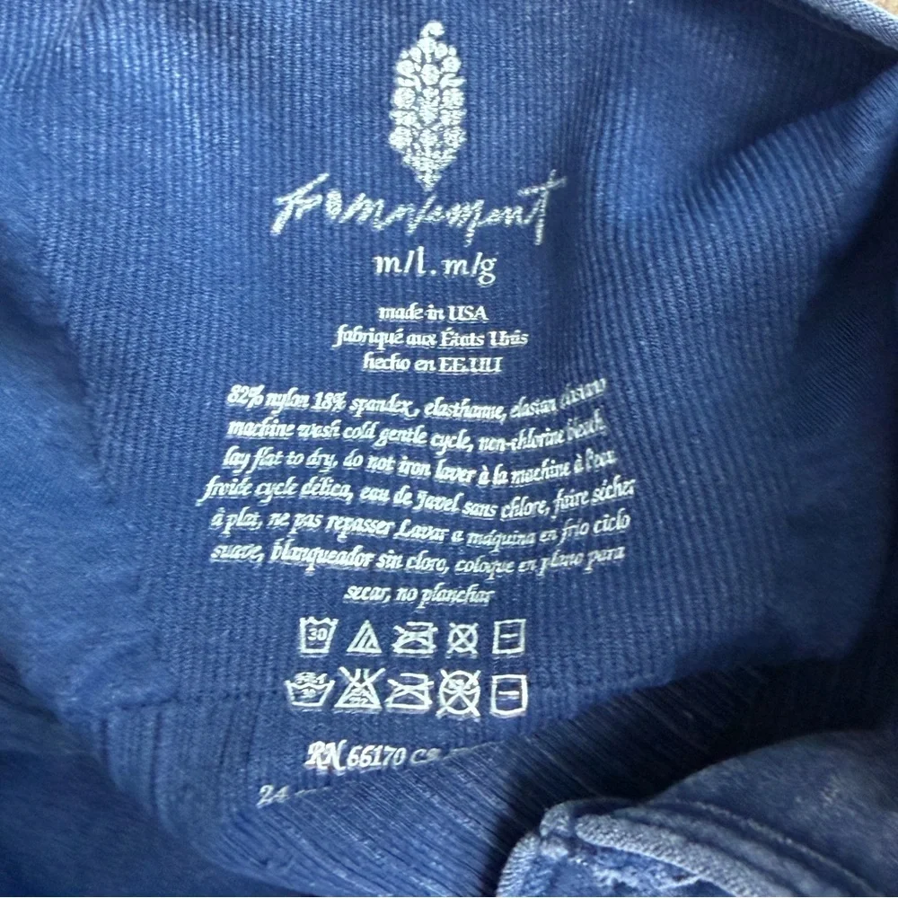 Free People $126 FP Movement Good Karma Deep Navy Blue Sports Bra‎ Leggings Set